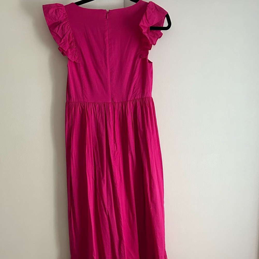 Express Fuchsia Ruffle Strap Maxi Dress - Picture 5 of 5